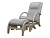 Массажное кресло-качалка EGO TWIST EG-2004 SHIMO Серый (TONY13) с пуфом